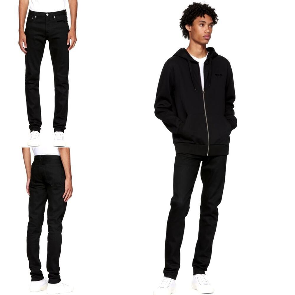 A.P.C.Black Petit New Standard Jeans Button Fly Mens 29 Slim-fit Stretch Denim